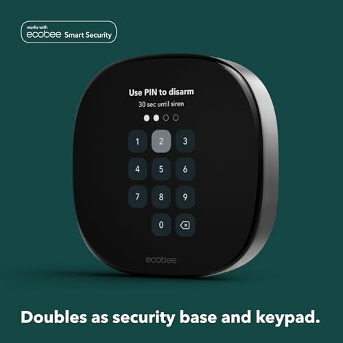 Ecobee security keypad with PIN disarm feature